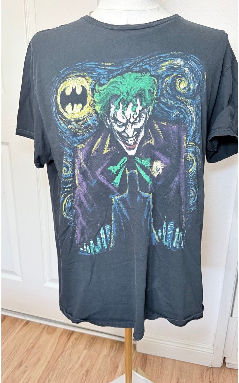 Batman Joker Graphic Tee Men’s XL Black DC Comics Shirt